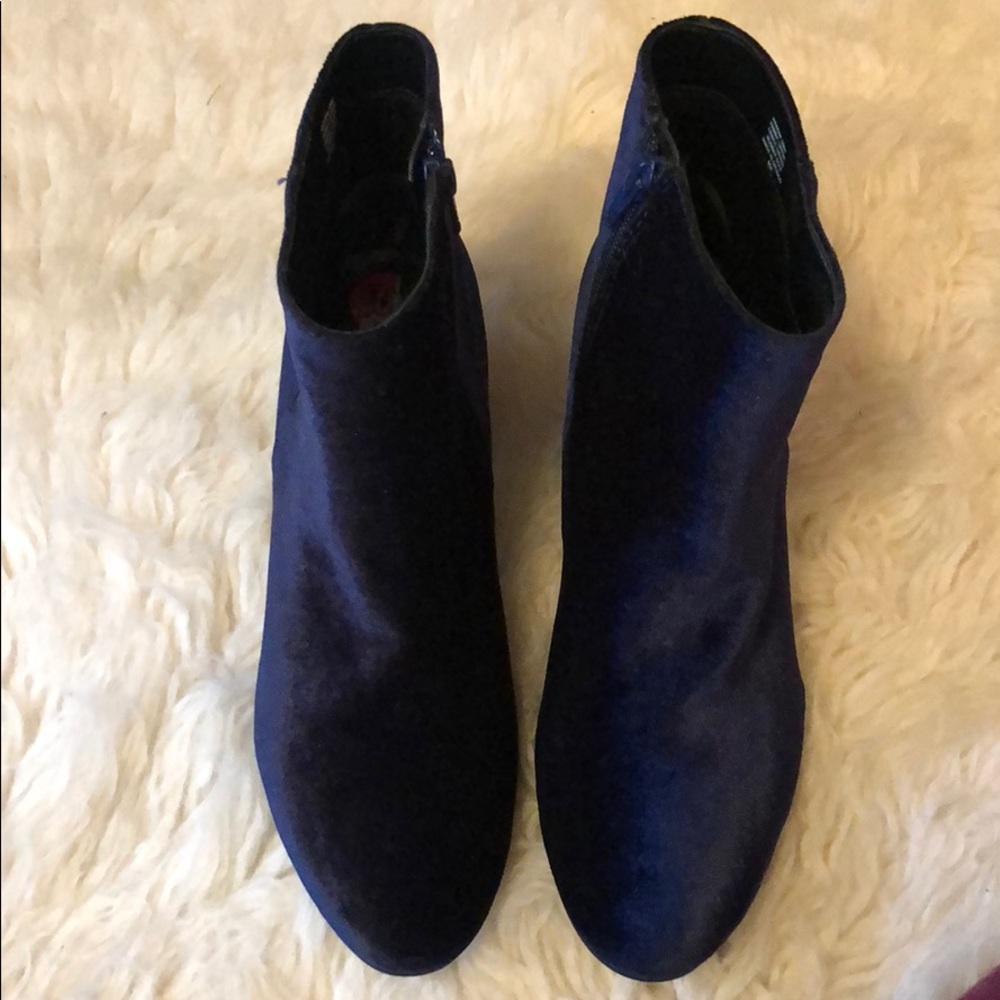 Steve Madden navy velvet bootie - 10